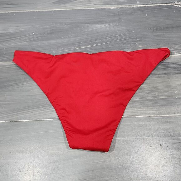 Andie Swim The Cheeky Bottom Bikini Cherry Red Size Small Style AB303 - Picture 2 of 7